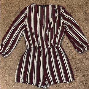 Burgundy Romper